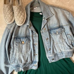 Emerald green flowy dress